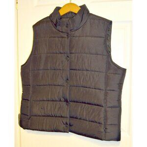 Daisy Fuentes Vest Jacket Insulated Lining Women's Size XL Black Sleeveless